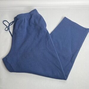 Bobbie Brooks Knit‎ Blue Pull On Lounge Pants Sweatpants Large Drawstring